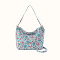 Pier Shoulder Bag in Printed Leather - Batik Blooms- FOL