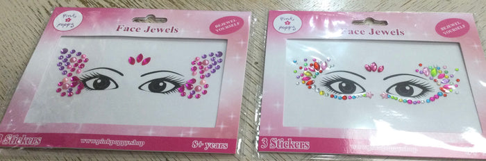 Pink Poppy Butterfly Face Jewels