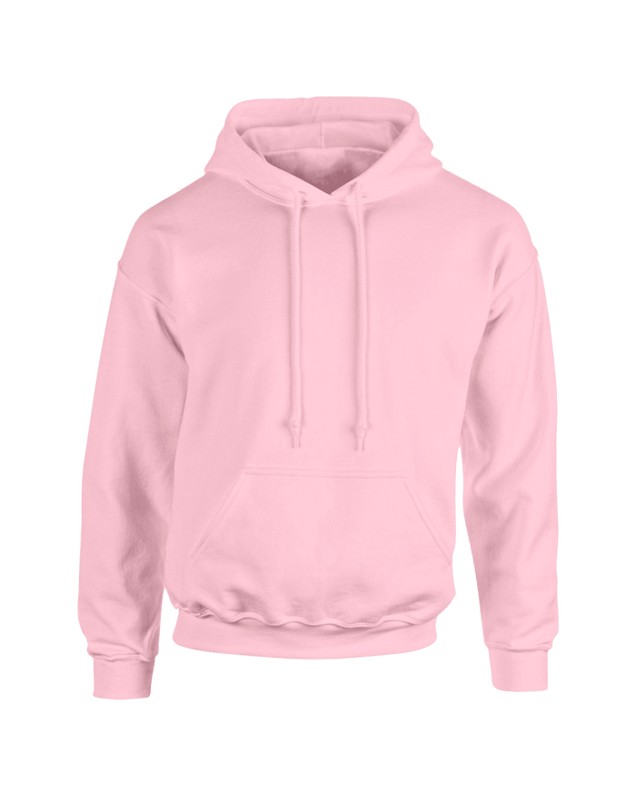 unisex pink oversized hoodie fleece front flat view