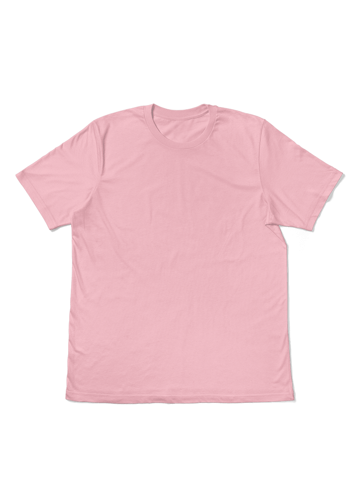 womens pink boyfriend cut t-shirt airlume cotton front flat view
