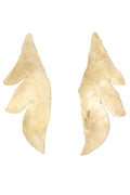 Plated Brass Abstract Leaf Earrings