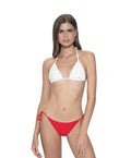 PQ Swim Hearts Embroidered Tri Top