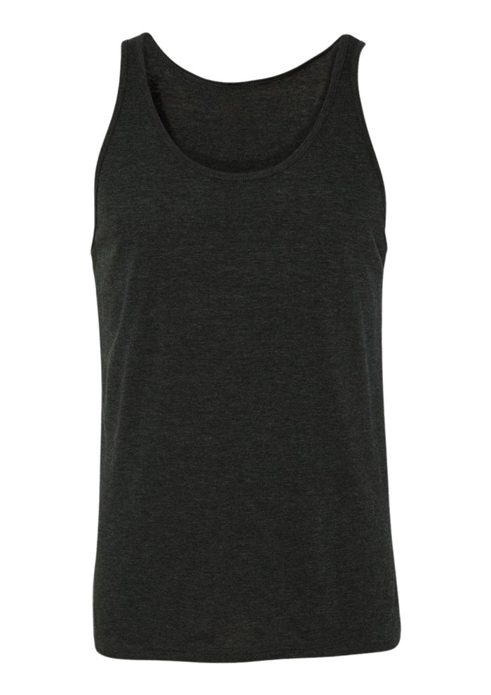 mens black under-shirt tank style airlume cotton front 3D image