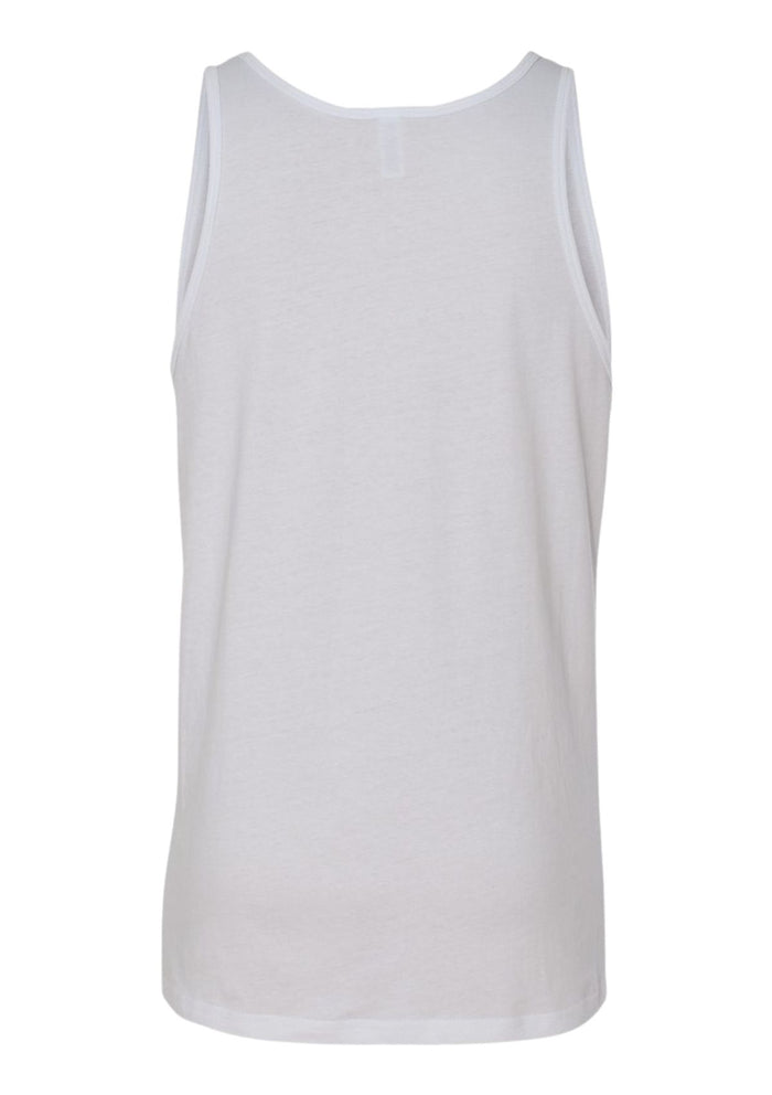 mens white under-shirt tank style airlume cotton back 3D image