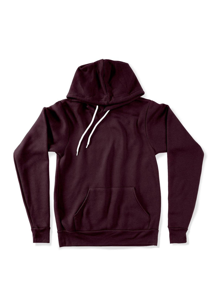 Pullover Kangaroo Fleece Hoodie Maroon Red - Perfect TShirt Co