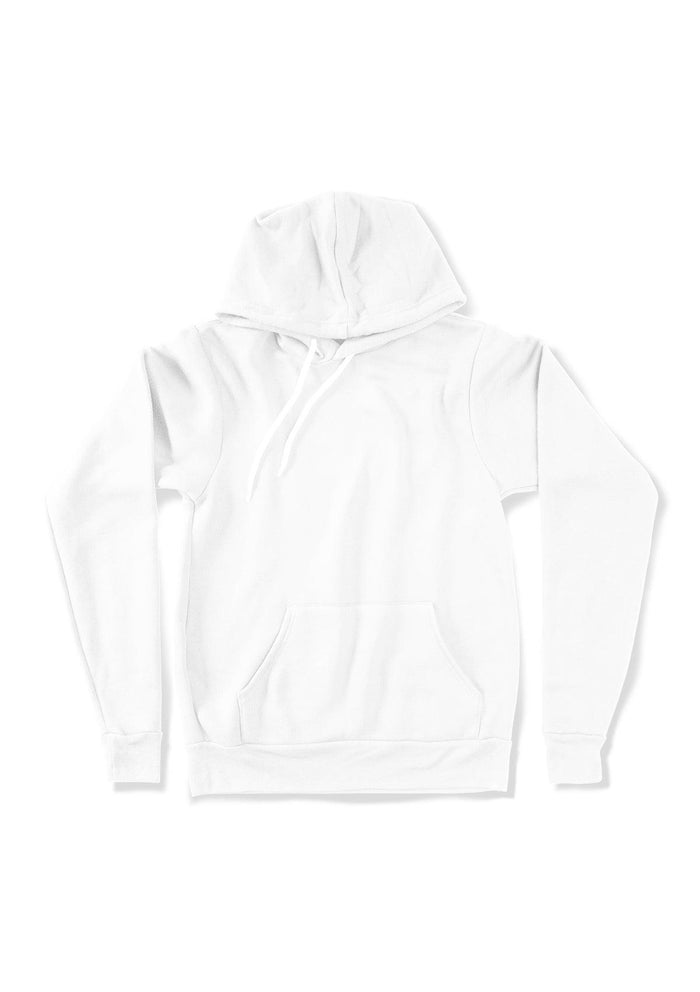Pullover Kangaroo Fleece White Hoodie - Perfect TShirt Co