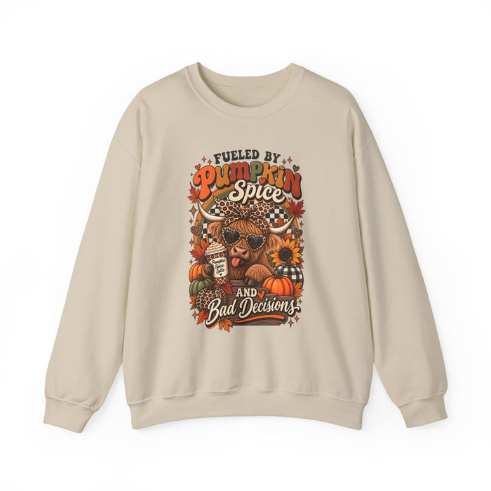 Pumpkin Spice and Bad Decisions Crewneck Sweatshirt