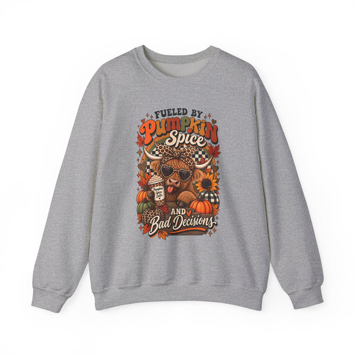 Pumpkin Spice and Bad Decisions Crewneck Sweatshirt