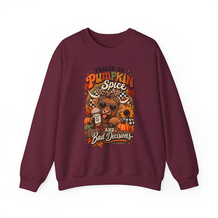 Pumpkin Spice and Bad Decisions Crewneck Sweatshirt