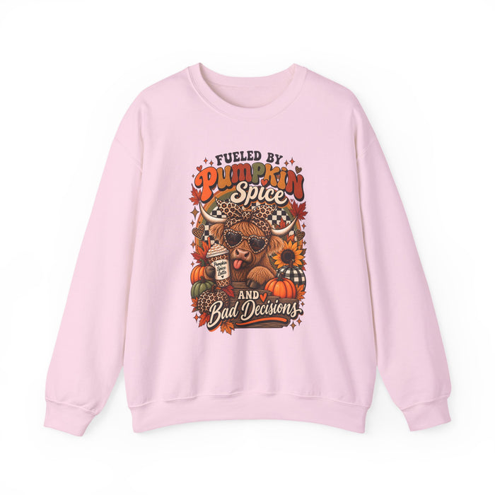 Pumpkin Spice and Bad Decisions Crewneck Sweatshirt