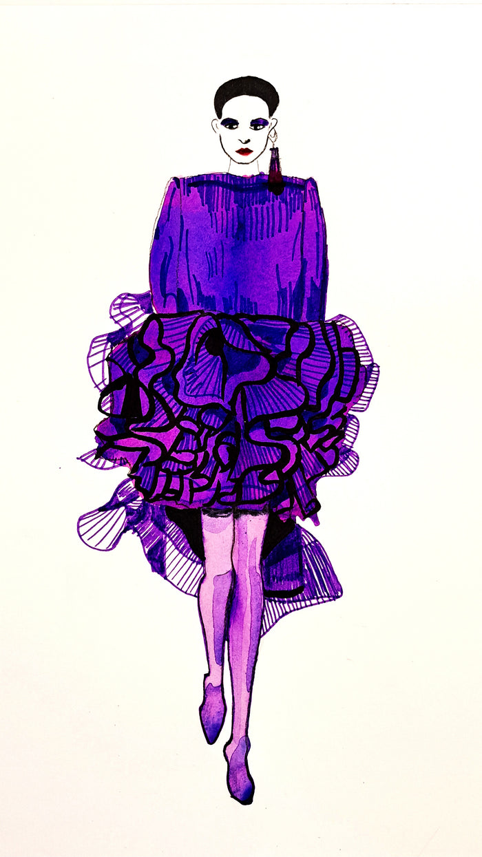 Givenchy purple dress PRINT
