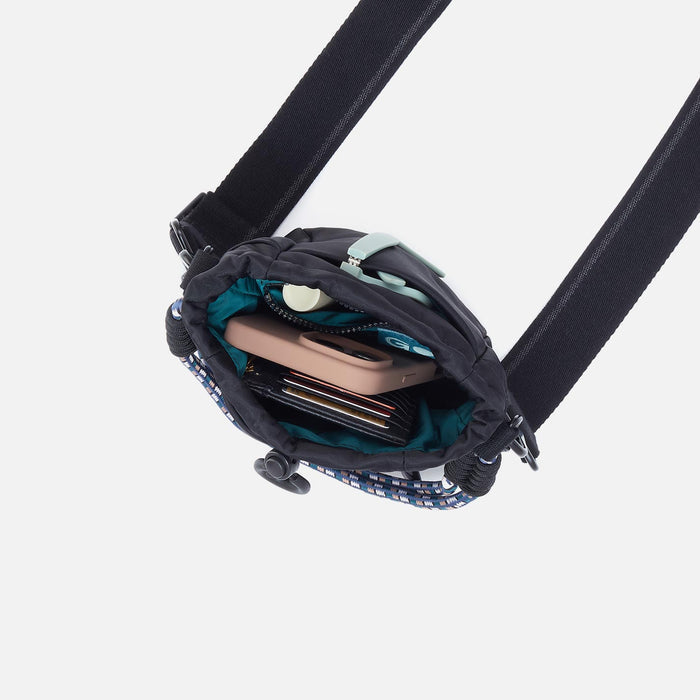 QUICK CINCH CROSSBODY in CaRefiber recycled nylon - Jet