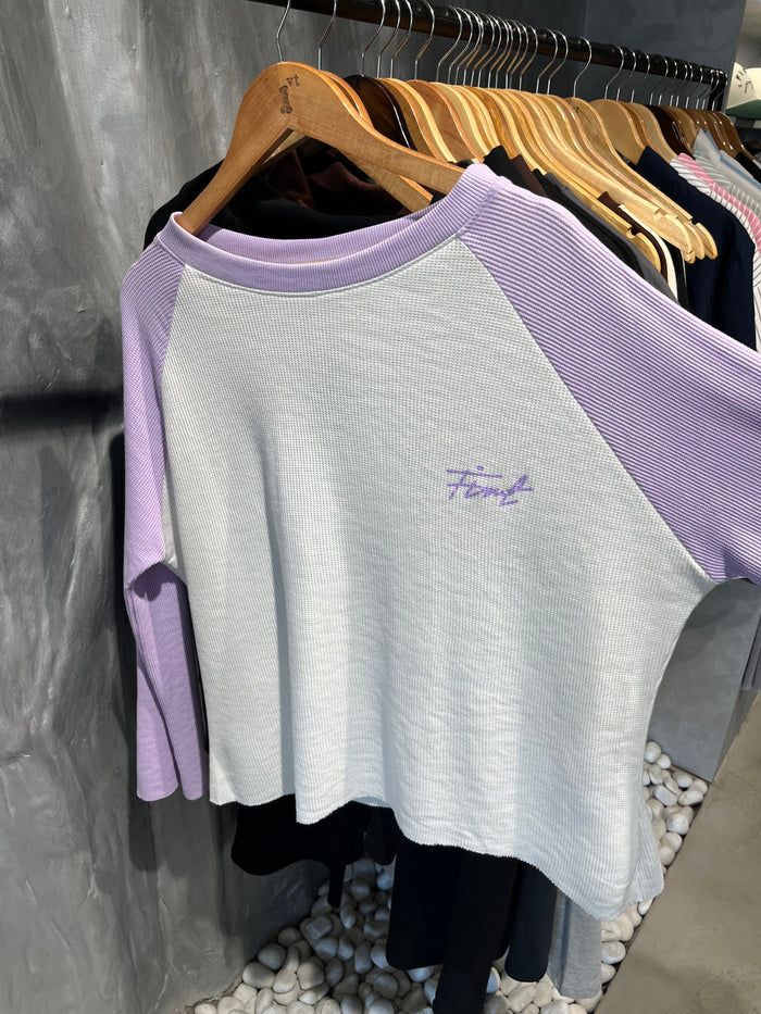 RAGLAN WAFFLE LAVENDER T-SHIRT