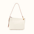 Rayna Shoulder Bag in Double-Faced Leather - Soft White- FOL