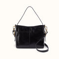 Render Small Crossbody In Polished Leather - Black- FOL