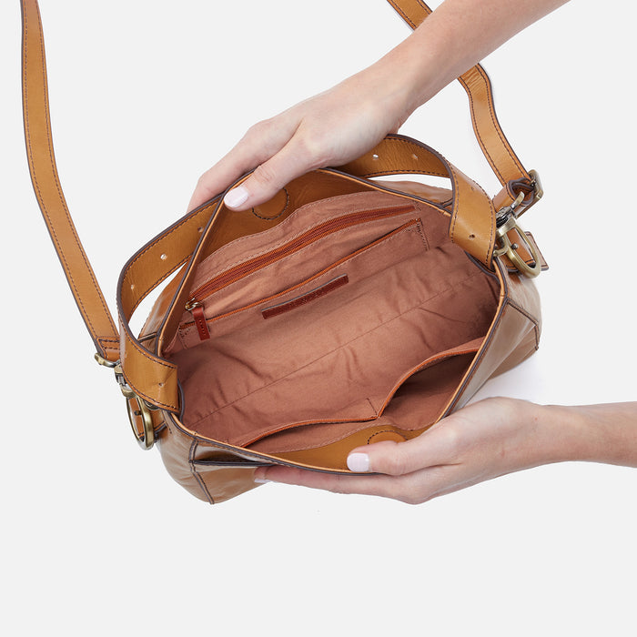 Render Small Crossbody In Polished Leather - Black
