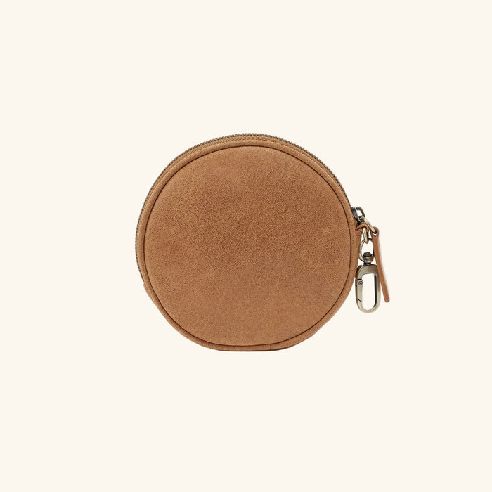 Revolve Bag Charm In Buffed Leather - Whiskey