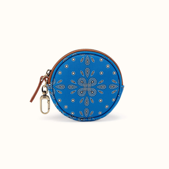 Revolve Small Bag Charm In Coated Canvas - Blue Journey Bandana- FOL