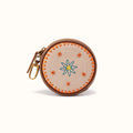Revolve Small Bag Charm In Pebbled Leather - Timber Brown