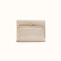 Robin Compact Wallet in Metallic Leather - Sand Shimmer- FOL
