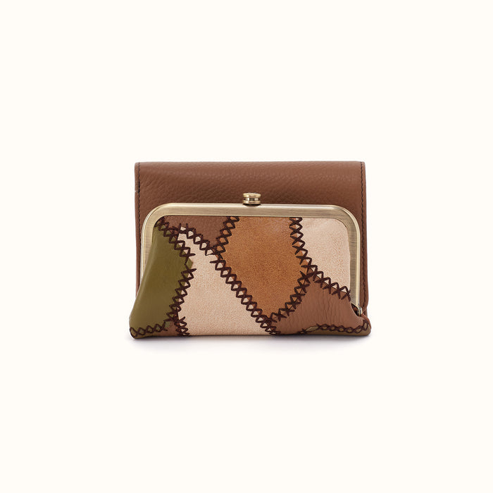 Robin Compact Wallet In Pebbled Leather - Timber Brown