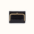 Robin Compact Wallet In Polished Leather - Black