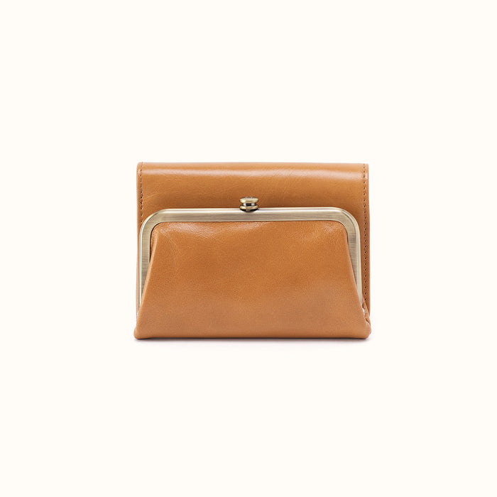 Robin Compact Wallet In Polished Leather - Natural