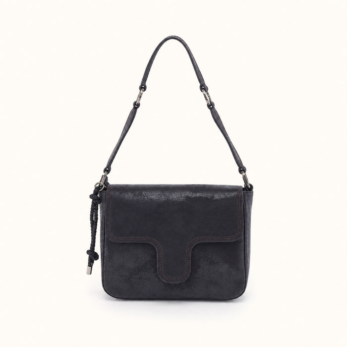 Rogue Shoulder In Buffed Leather - Black