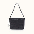 Rogue Shoulder In Buffed Leather - Black