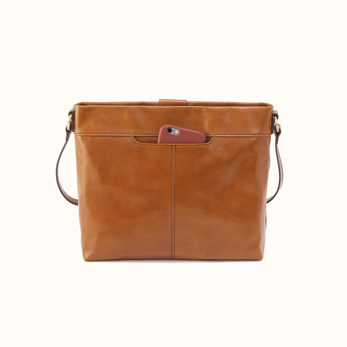 Romy Medium Crossbody in Polished Leather - Truffle