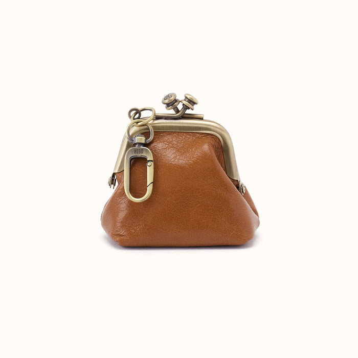 Run Frame Pouch in Polished Leather - Truffle- FOL
