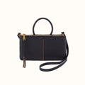 Sable Crossbody in Pebbled Leather - Black- FOL