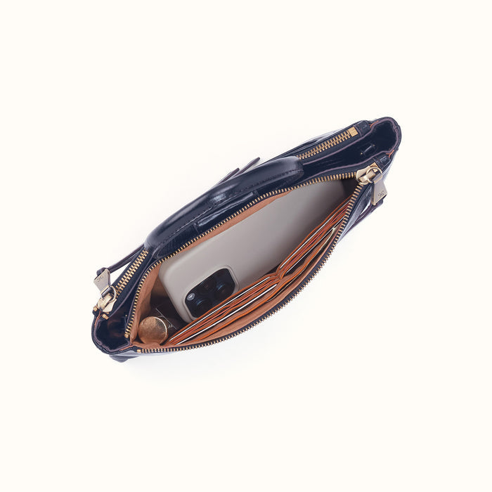 Sable Crossbody In Polished Leather