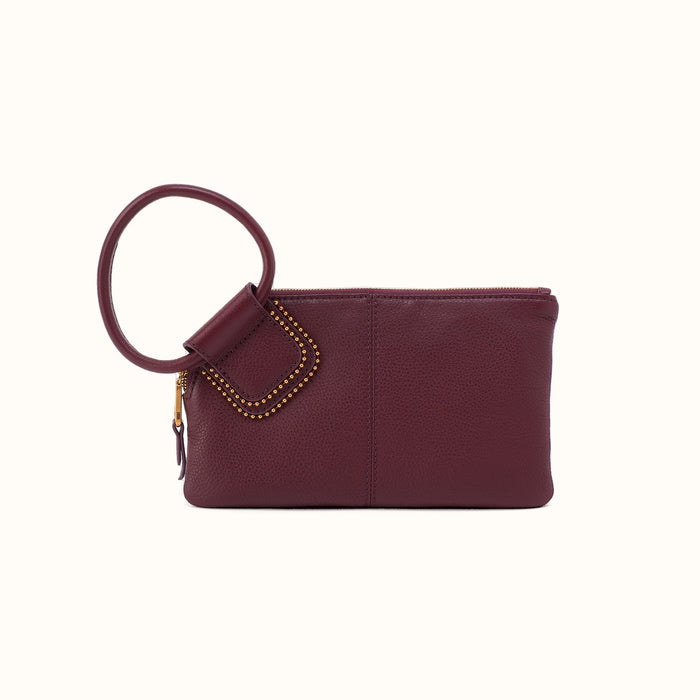 Sable Wristlet in Pebbled Leather - Mulberry Glaze- FOL