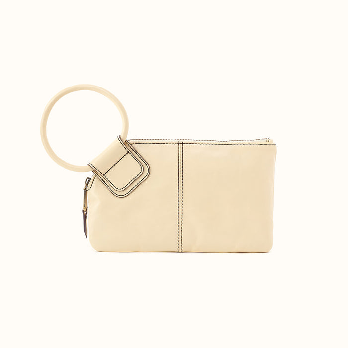 Sable Wristlet in Polished Leather - Butter Yellow- FOL