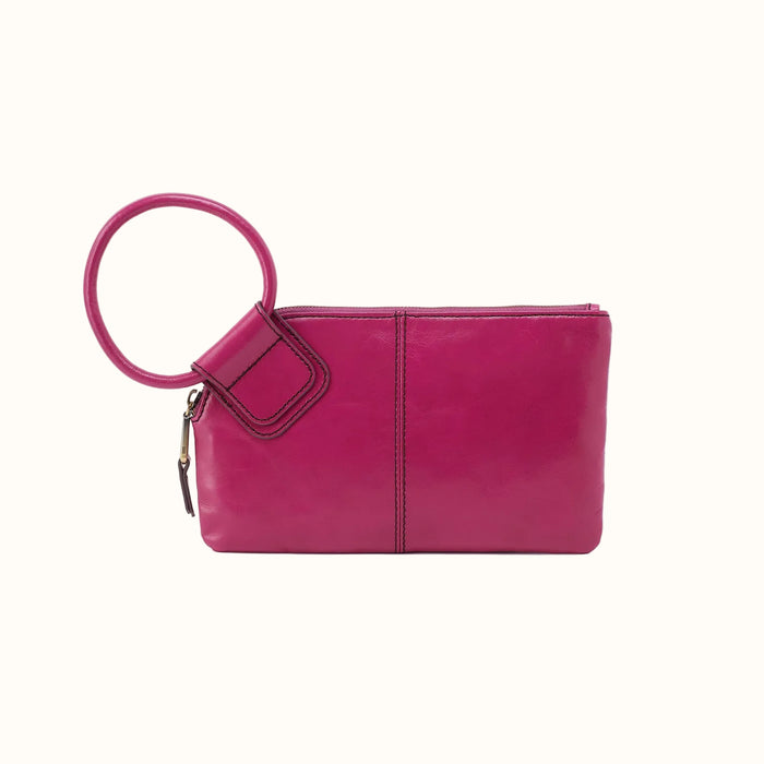 Sable Wristlet in Polished Leather - Cactus Flower