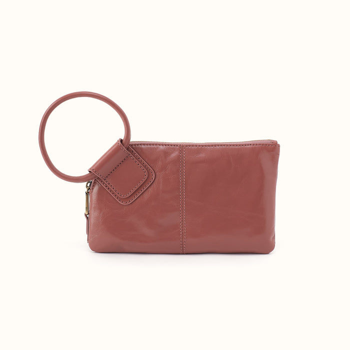 Sable Wristlet In Polished Leather