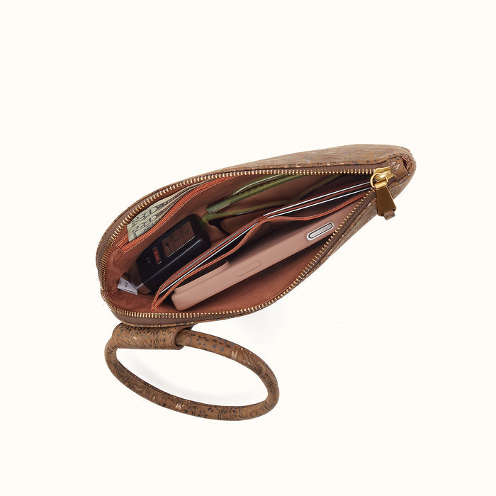 Sable Wristlet In Printed Leather