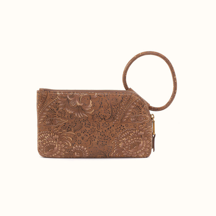 Sable Wristlet In Printed Leather
