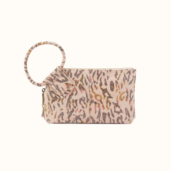 Sable Wristlet In Printed Leather - Summer Safari- FOL
