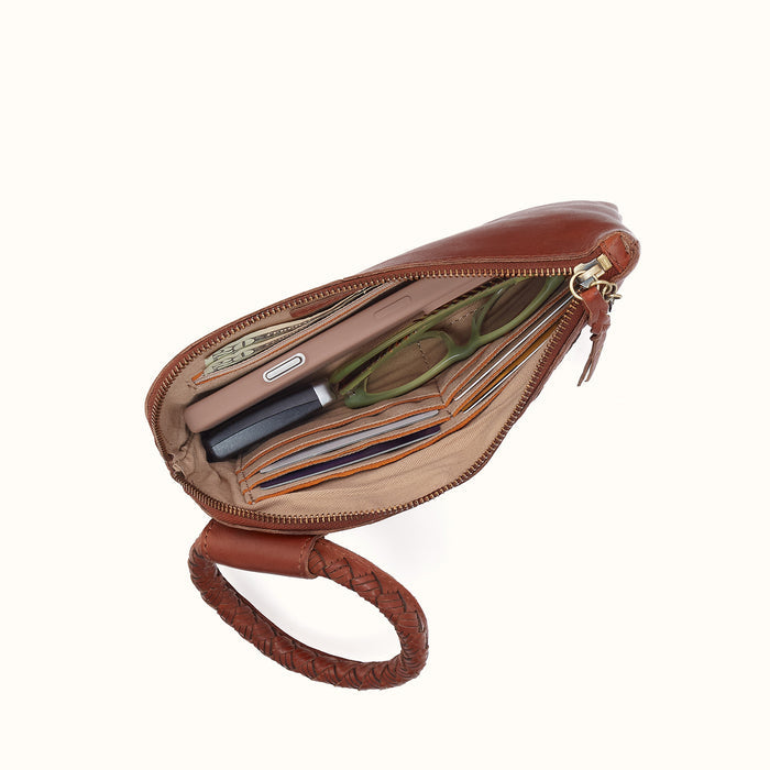 Sable Wristlet In Washed Leather
