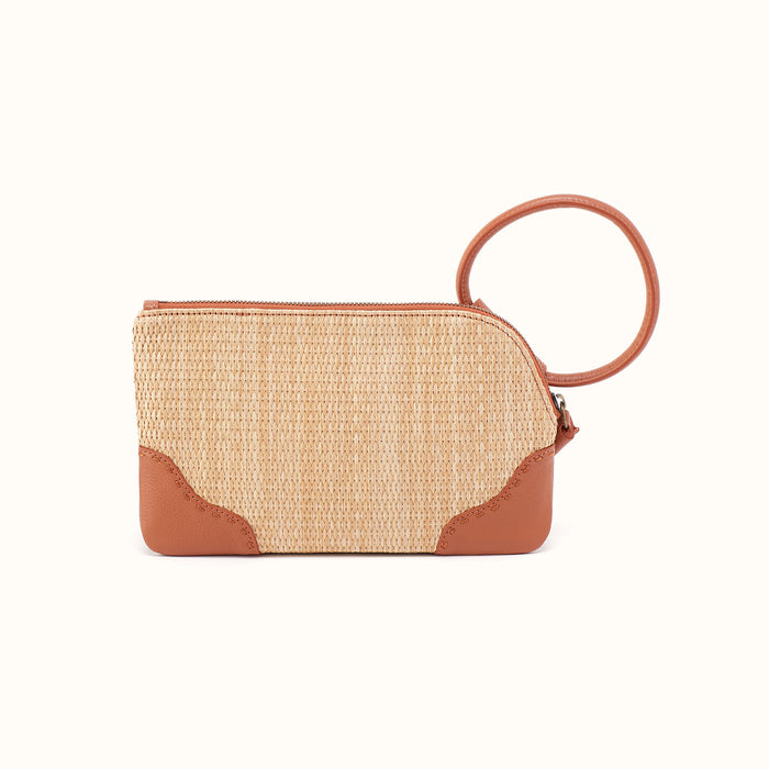 Sable Wristlet In Woven Straw - Natural Straw