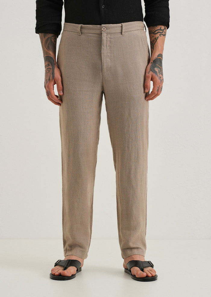 Sand Brown Linen pant