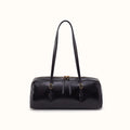 Scottie Satchel In Polished Leather - Black