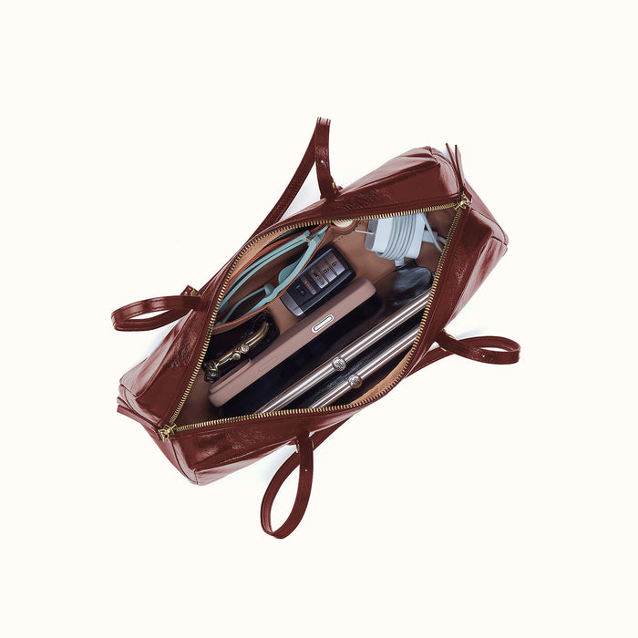 Scottie Satchel In Polished Leather