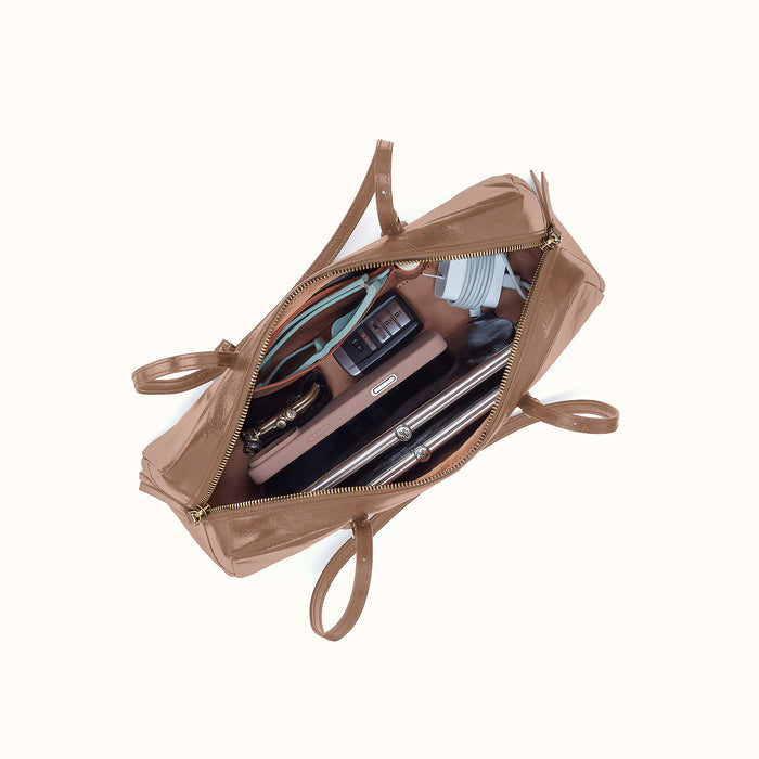 Scottie Satchel In Polished Leather