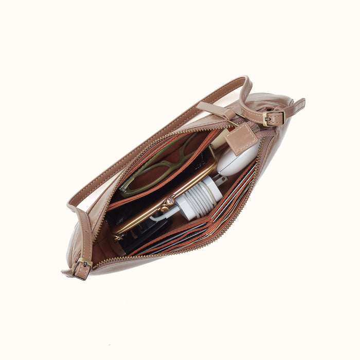 Scottie Slim Shoulder In Polished Leather