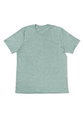 mens sea glass blue classic fit t-shirt short sleeve crew neck prism heather airlume cotton flat front image