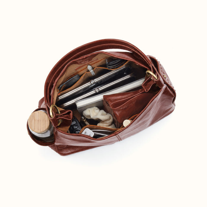 Seneca Shoulder Bag In Polished Leather