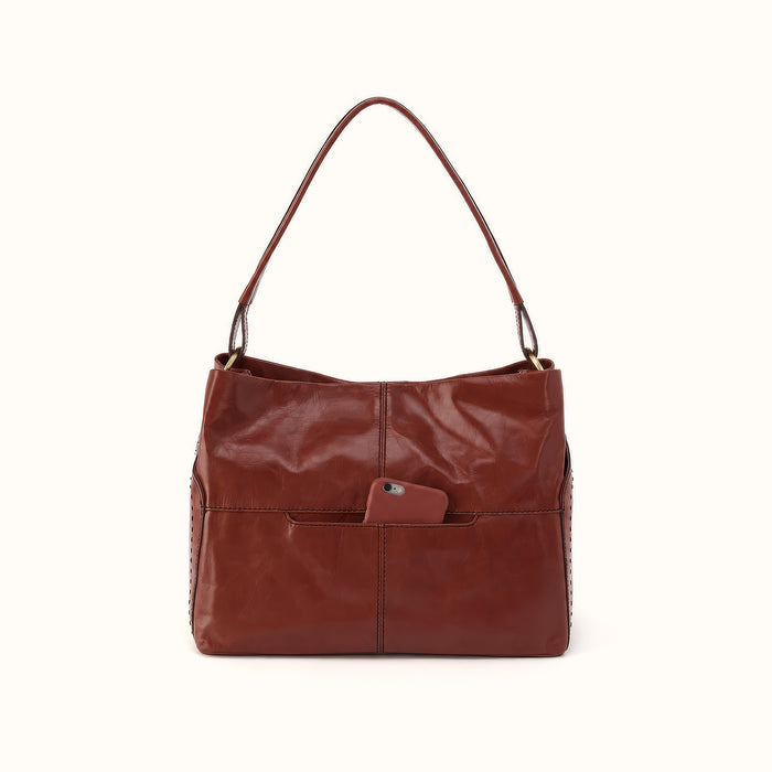 Seneca Shoulder Bag In Polished Leather